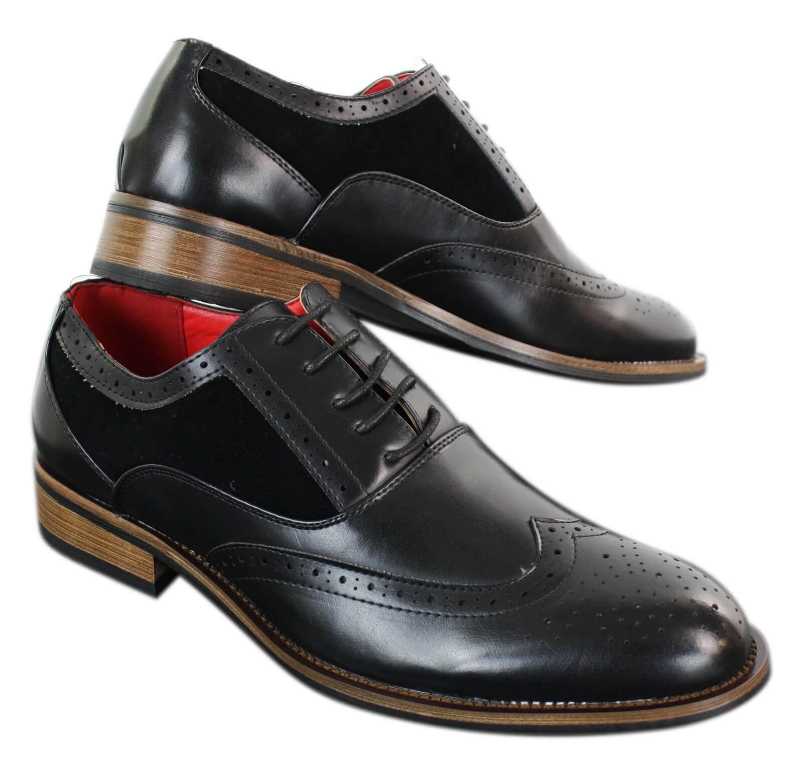 Moški črni čevlji brogue