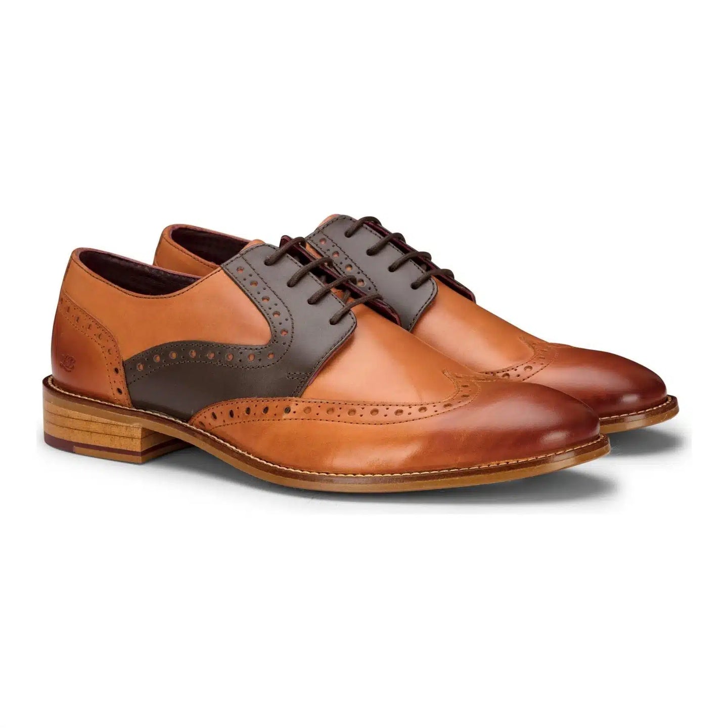 Moški čevlji brogue z vezalkami, klasični vintage, iz pravega usnja, rjave barve, rdeči, rjavi in rdeči
