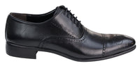 Moški klasični črni brogue čevlji