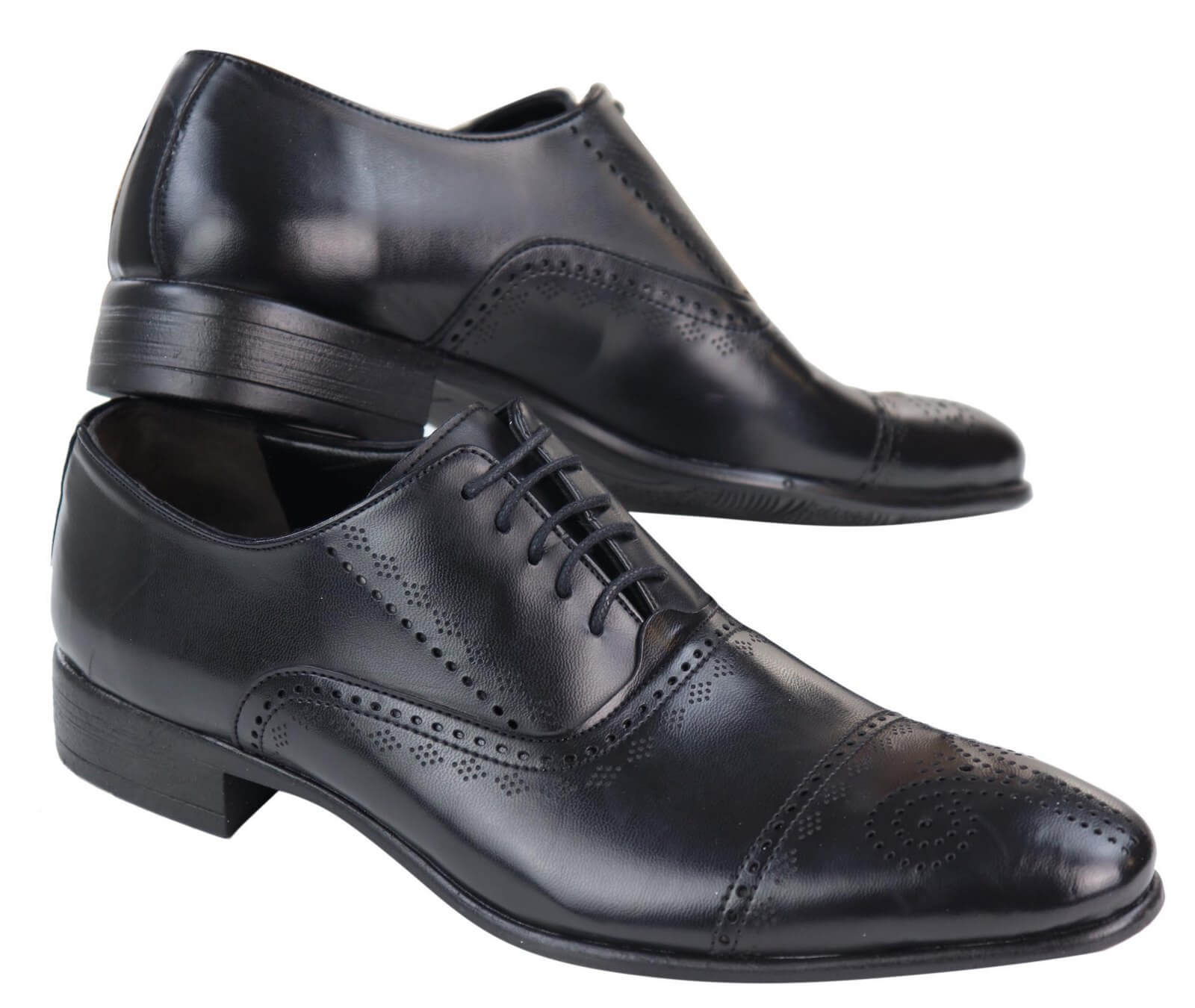 Moški klasični črni brogue čevlji