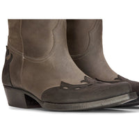 Moški visoki zahodnjaški škornji iz pravega usnja, črni, jahalni, plesni, lovski, kavbojski, vintage, s koničasto konico