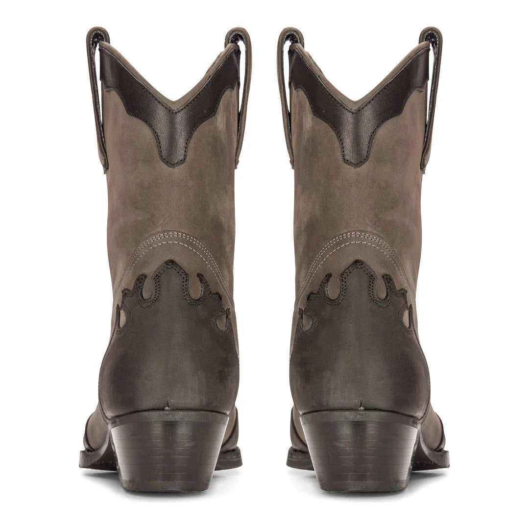 Moški visoki zahodnjaški škornji iz pravega usnja, črni, jahalni, plesni, lovski, kavbojski, vintage, s koničasto konico