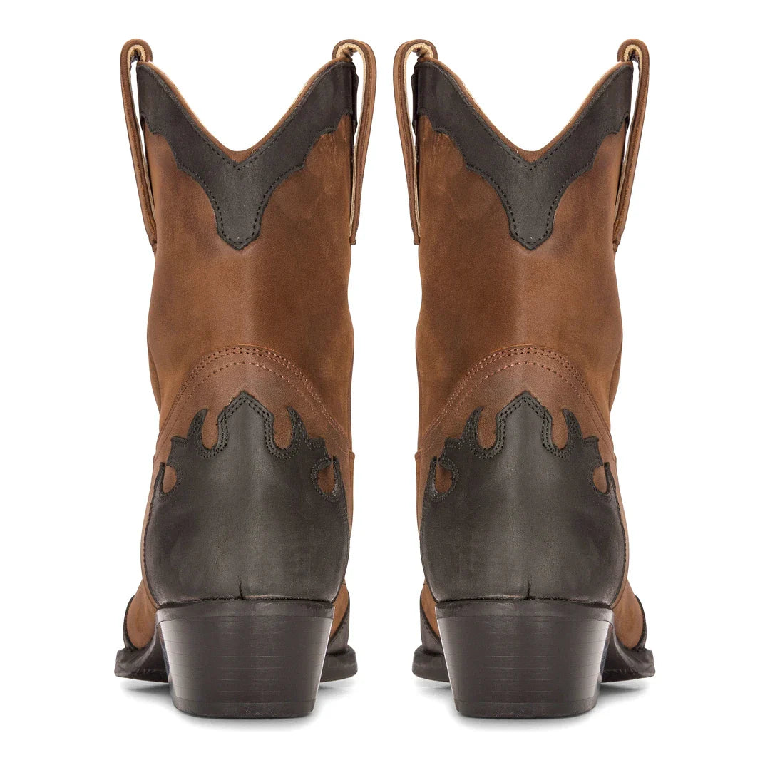 Moški visoki zahodnjaški škornji iz pravega usnja, rjavi, jahalni, plesni, kavbojski, vintage, s koničasto konico