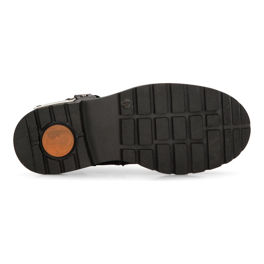 Moški črni usnjeni motoristični škornji Western Rock Punk Metal Toe gležnjarji