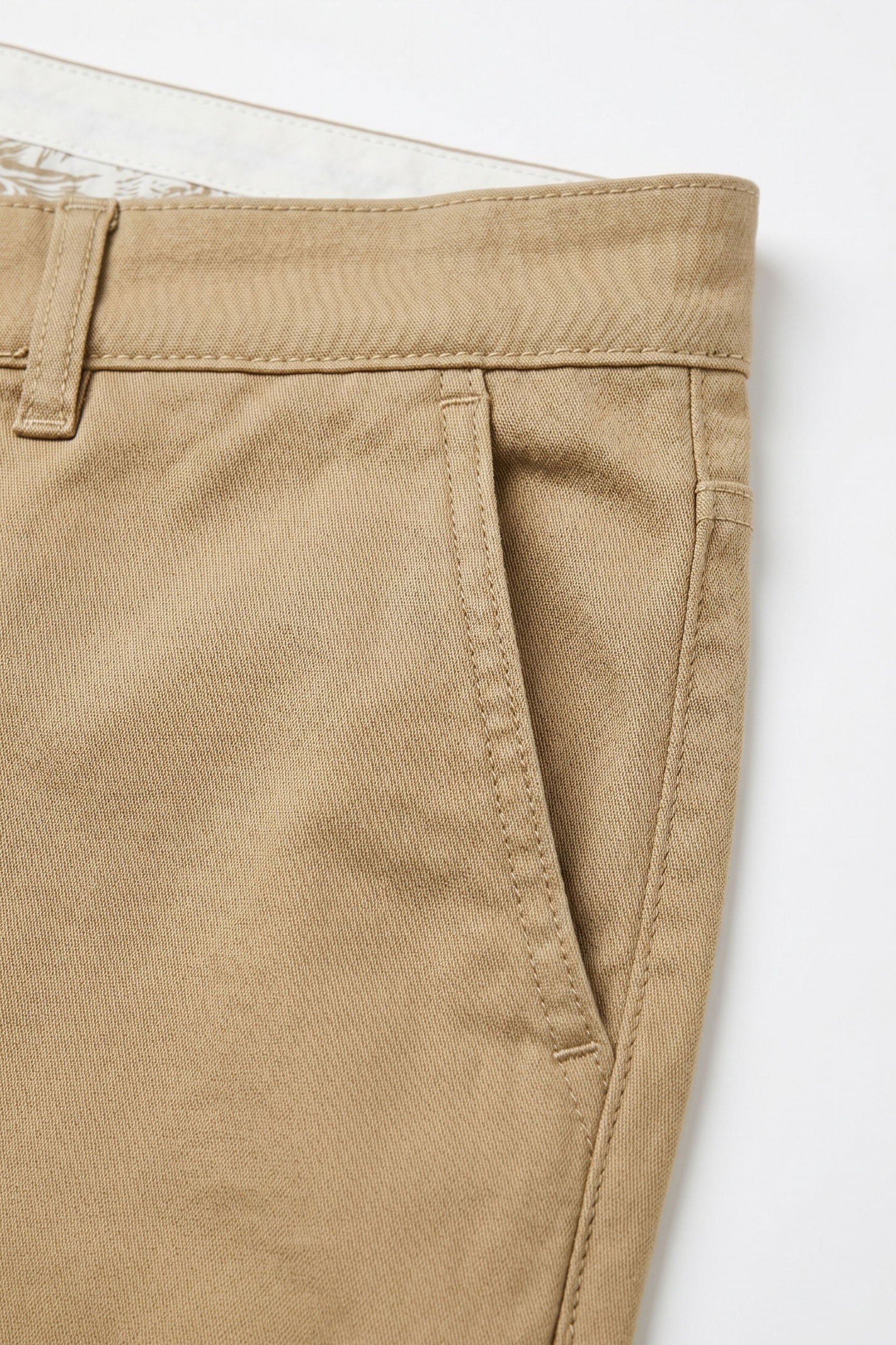 Moške kaki chino hlače iz mešanice lana, tencel bombaž, poletni material