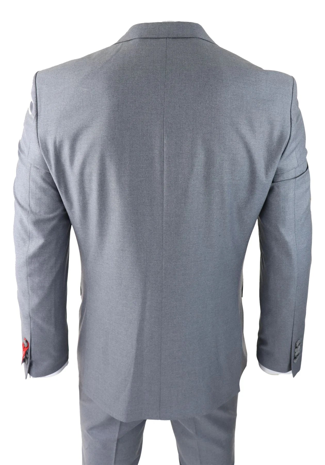 Moška klasična siva 3-delna obleka slim fit vintage retro elegantna formalna poroka