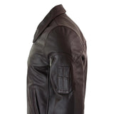 Moška usnjena pilotska jakna Harrington Burgundy Bomber Classic