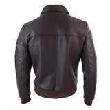 Moška usnjena pilotska jakna Harrington Burgundy Bomber Classic