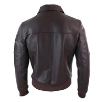 Moška usnjena pilotska jakna Harrington Burgundy Bomber Classic