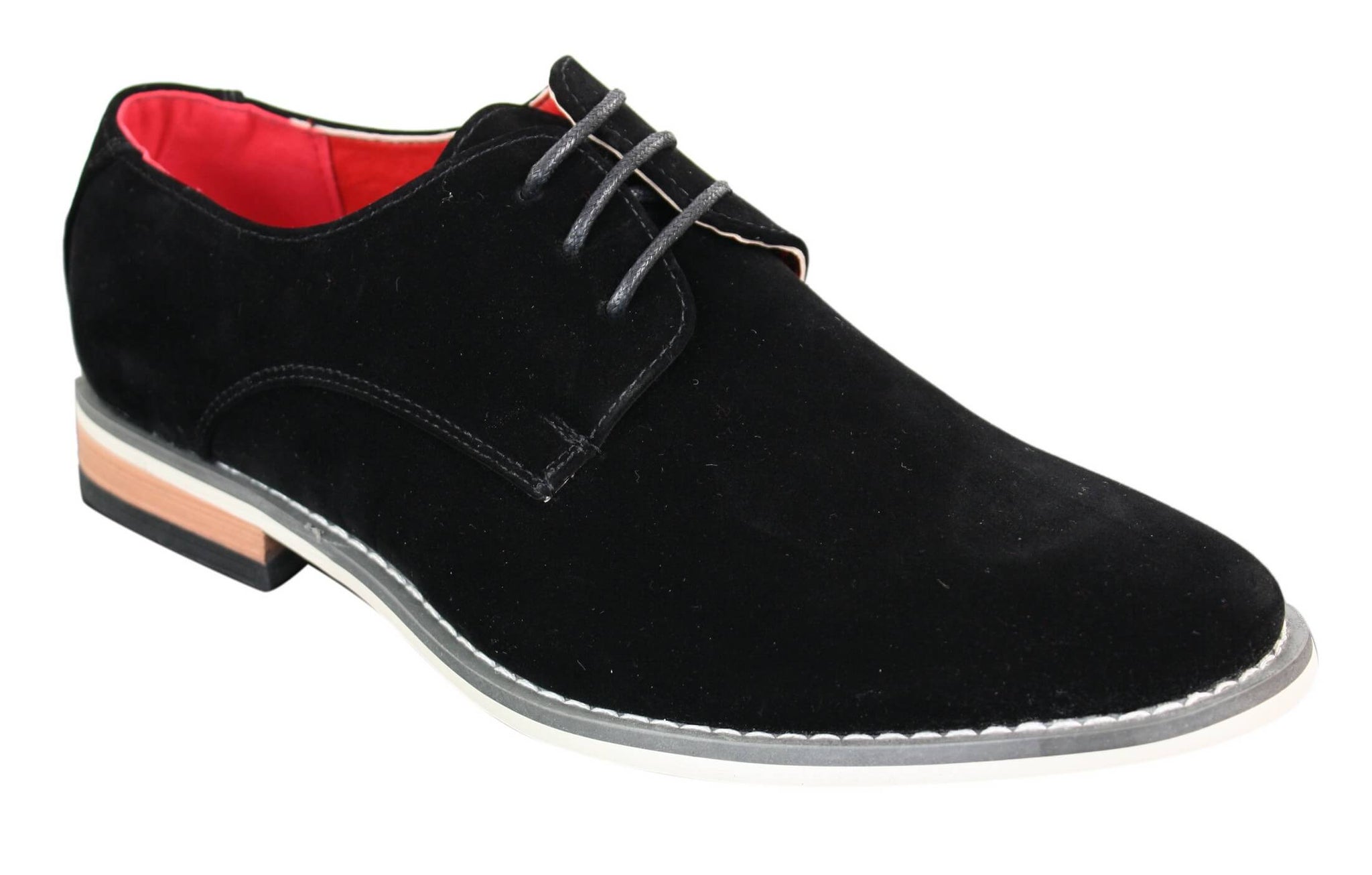 Moški semiš elegantni casual oxford čevlji Fiorello 601 z vezalkami, rjavi, črni, modri