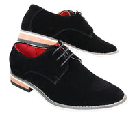 Moški semiš elegantni casual oxford čevlji Fiorello 601 z vezalkami, rjavi, črni, modri