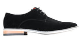 Moški semiš elegantni casual oxford čevlji Fiorello 601 z vezalkami, rjavi, črni, modri