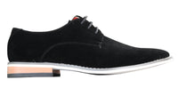 Moški semiš elegantni casual oxford čevlji Fiorello 601 z vezalkami, rjavi, črni, modri