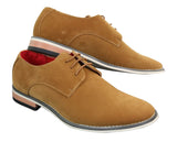 Moški semiš elegantni casual oxford čevlji Fiorello 601 z vezalkami, rjavi, črni, modri