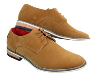 Moški semiš elegantni casual oxford čevlji Fiorello 601 z vezalkami, rjavi, črni, modri