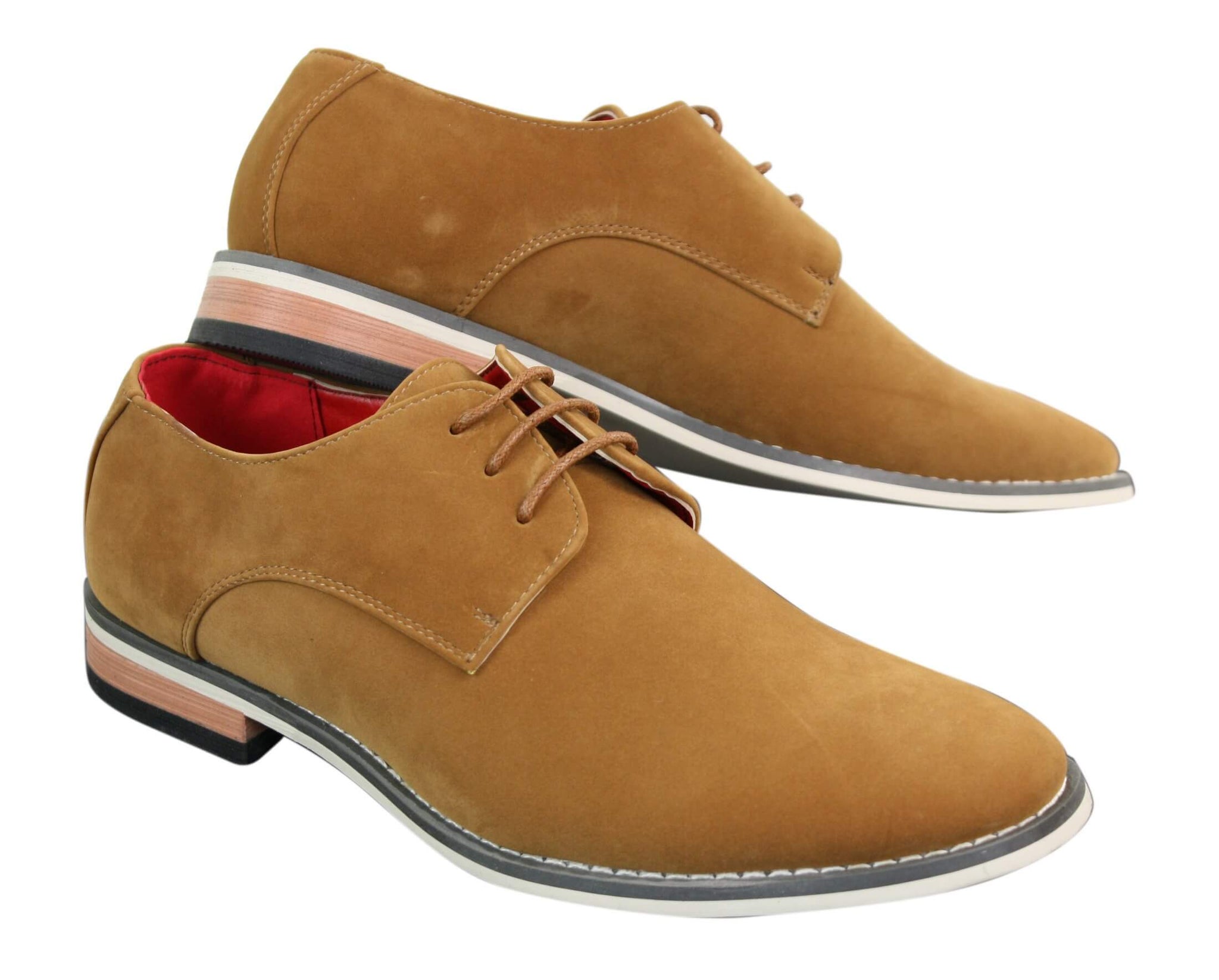 Moški semiš elegantni casual oxford čevlji Fiorello 601 z vezalkami, rjavi, črni, modri