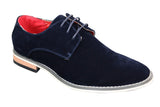 Moški semiš elegantni casual oxford čevlji Fiorello 601 z vezalkami, rjavi, črni, modri