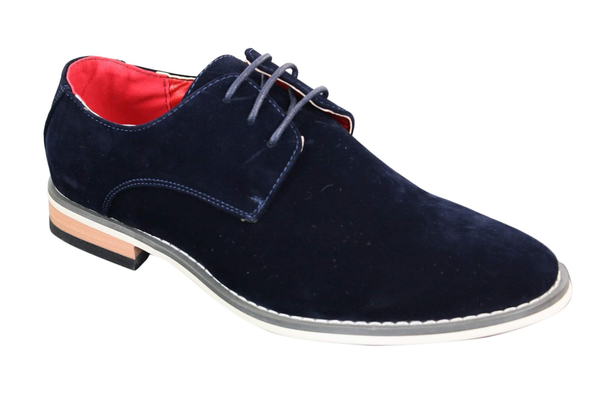 Moški semiš elegantni casual oxford čevlji Fiorello 601 z vezalkami, rjavi, črni, modri