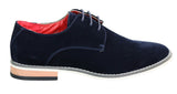 Moški semiš elegantni casual oxford čevlji Fiorello 601 z vezalkami, rjavi, črni, modri