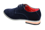 Moški semiš elegantni casual oxford čevlji Fiorello 601 z vezalkami, rjavi, črni, modri