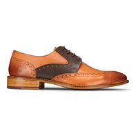 Moški čevlji brogue z vezalkami, klasični vintage, iz pravega usnja, rjave barve, rdeči, rjavi in rdeči