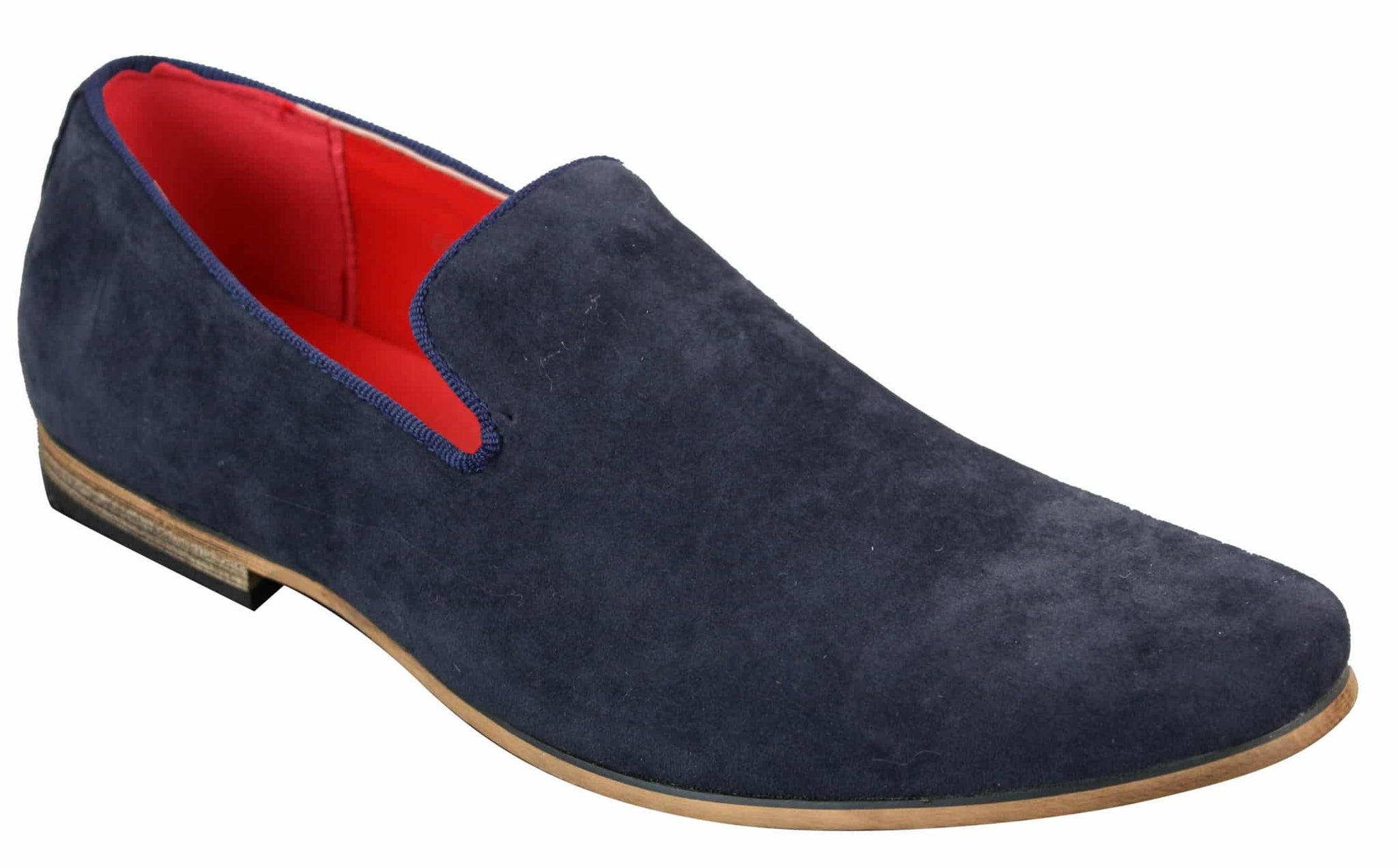Moški semiš usnjeni čevlji iz umetnega usnja brez rokavov, modri, elegantni in casua
