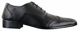 Gio Gino 907001 moški črni elegantni formalni čevlji z vezalkami iz umetnega usnja Gatsby Italian Classic
