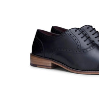 Moški klasični brogues iz pravega usnja, črni čevlji z vezalkami, elegantni formalni usnjeni vintage