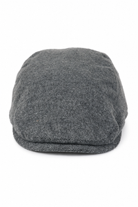 Moška ploska kapa Baker Boy 8 Panel Grandad Tweed Herringbone Grey Vintage
