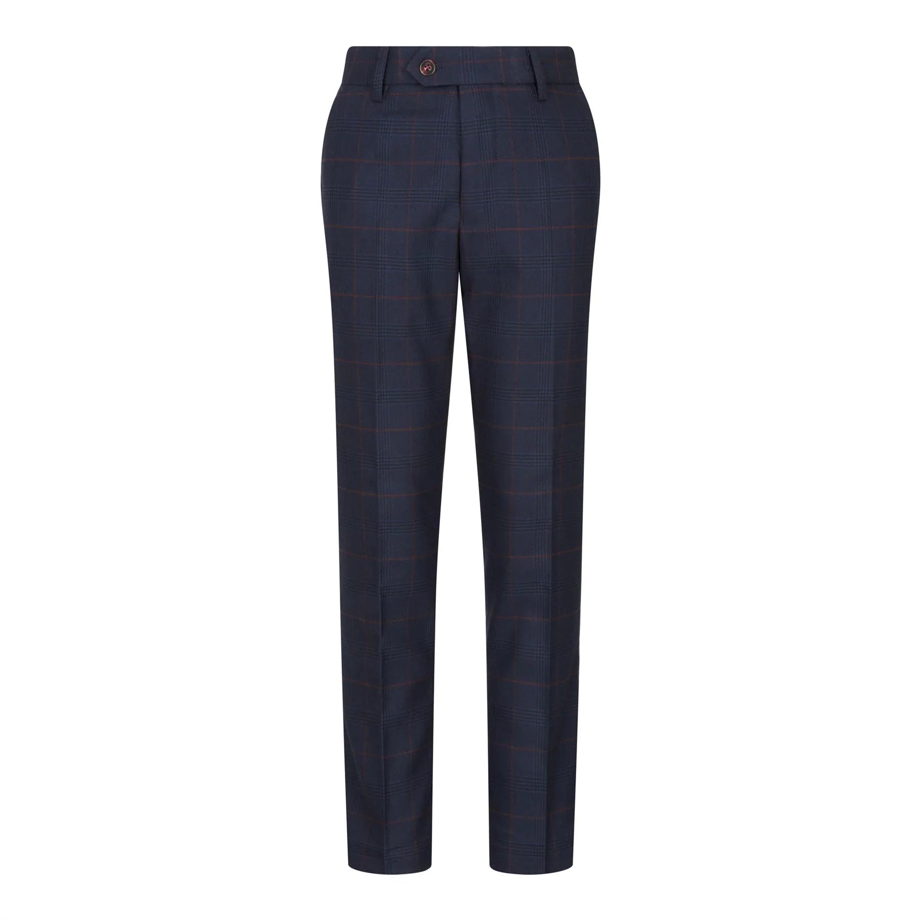 Fantovska mornarsko modra karo obleka iz treh delov, rdeča, Edinson Marc Darcy klasična vintage poroka