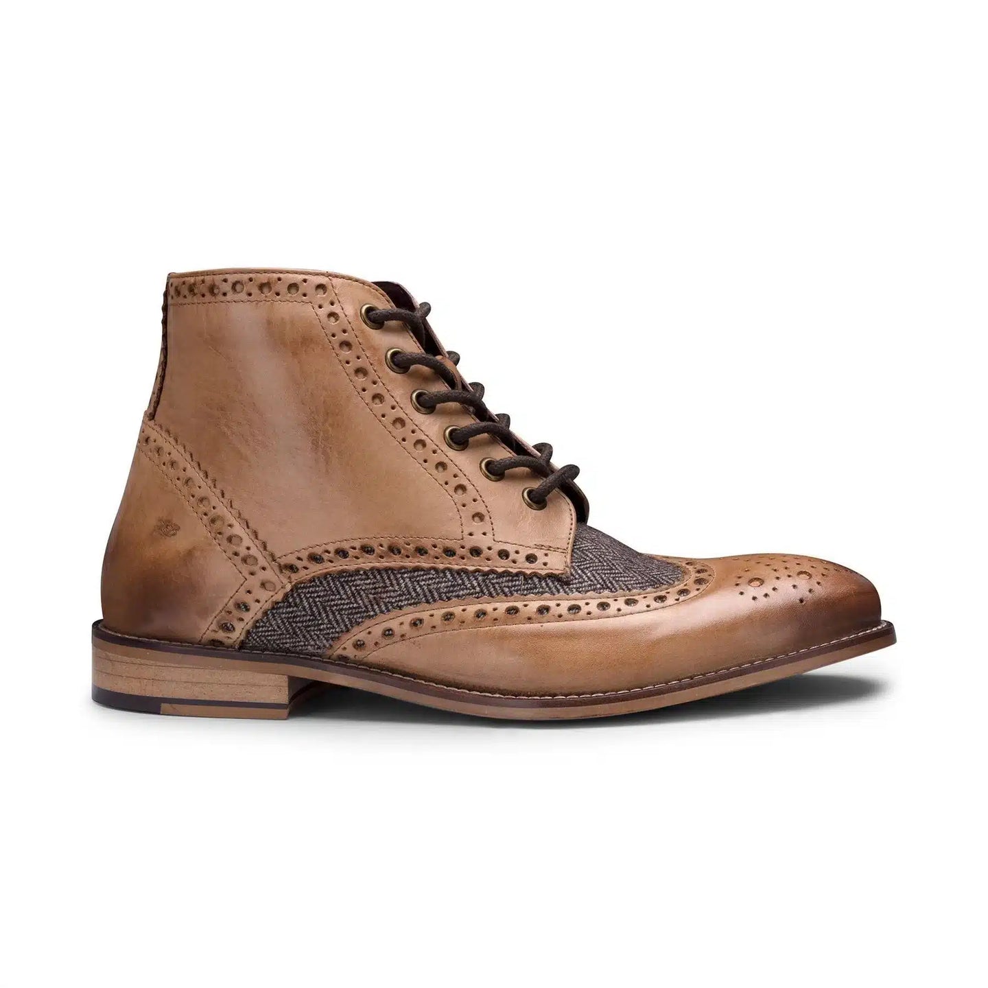 Moški škornji iz pravega usnja, vintage brogue, semiš tvid čevlji z vezalkami iz 20. let prejšnjega stoletja, elegantni formalni čevlji