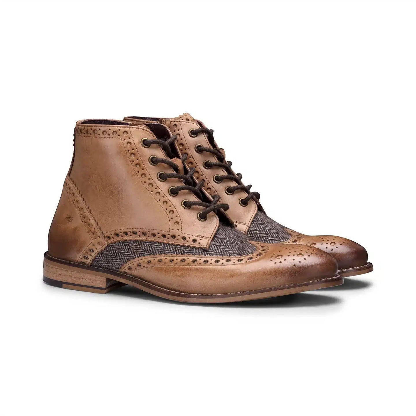 Moški škornji iz pravega usnja, vintage brogue, semiš tvid čevlji z vezalkami iz 20. let prejšnjega stoletja, elegantni formalni čevlji