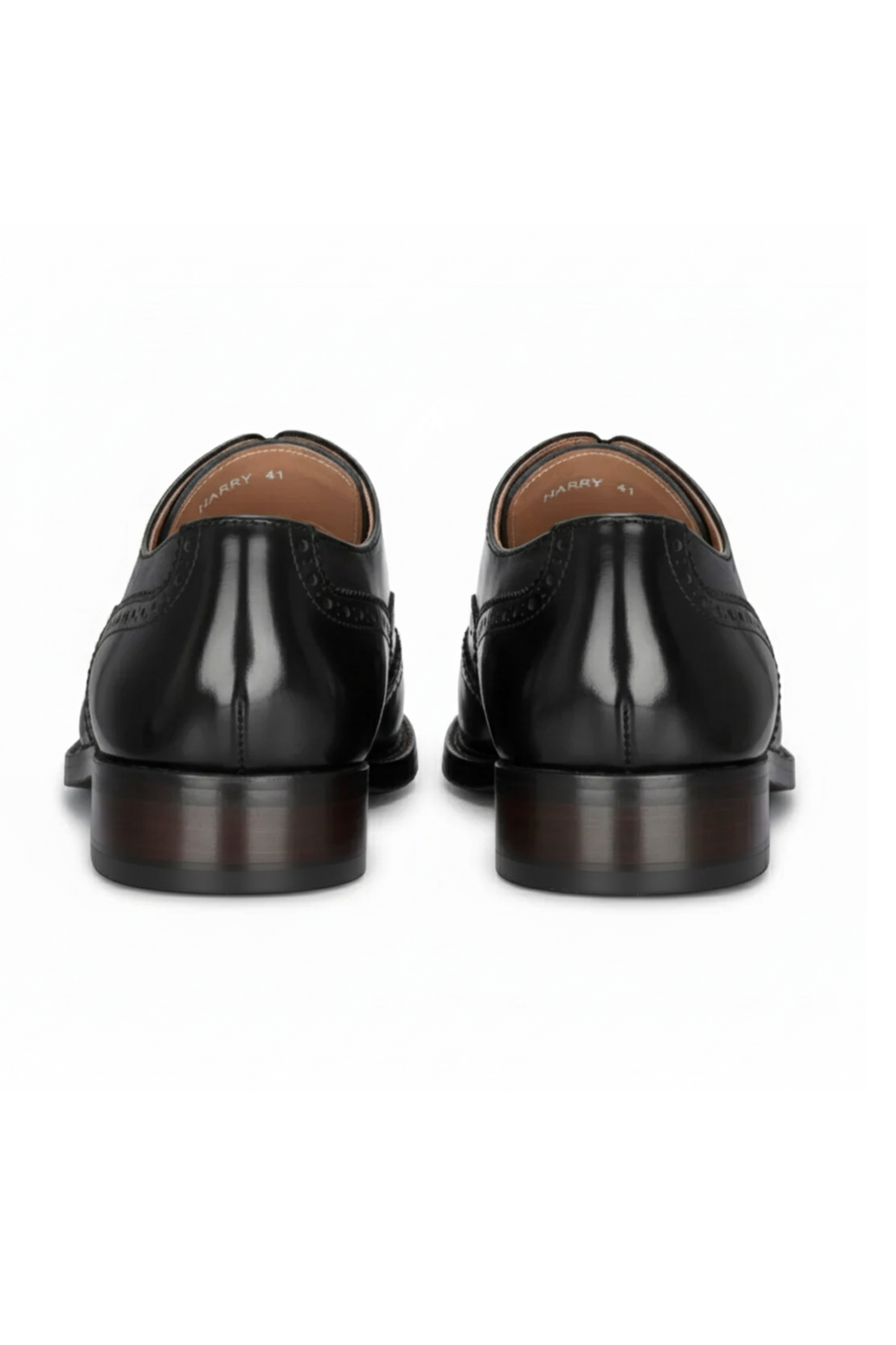 Harry - Moški črni lakirani čevlji brogue