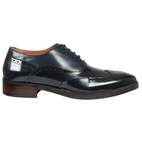 Harry - Moški temno modri lakirani čevlji brogue