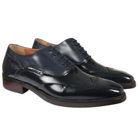 Harry - Moški temno modri lakirani čevlji brogue