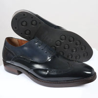 Harry - Moški temno modri lakirani čevlji brogue