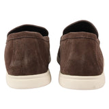 Moški semiš rjavi udobni mokasini brez rokavov