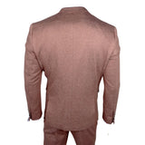 Moška rjava tridelna obleka slim fit Nathan