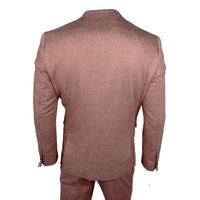 Moška rjava tridelna obleka slim fit Nathan