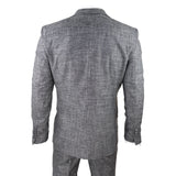 Moška tridelna obleka, siva, črna, teksturirana, krojena, za poroko, maturantski ples, eleganten, formalni kroj