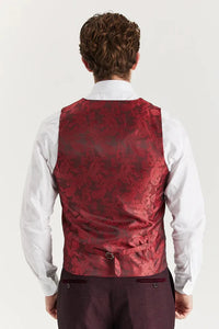 Regent - Moška vinska 3-delna karirasta obleka Prince of Wales