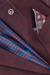 Moška 3-delna obleka iz volnenega tvida s karo vzorcem Gatsbyja iz 20. let 20. stoletja