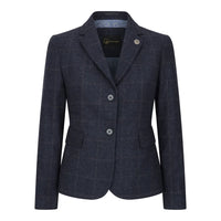 TPSTZ72 - Ženski temno moder tvidasti blazer
