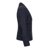 TPSTZ72 - Ženski temno moder tvidasti blazer