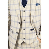 Warwick - Moški bež karirasti blazer