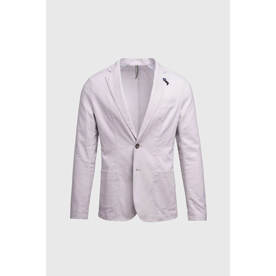 Alvari - Moški sivi laneni poletni blazer