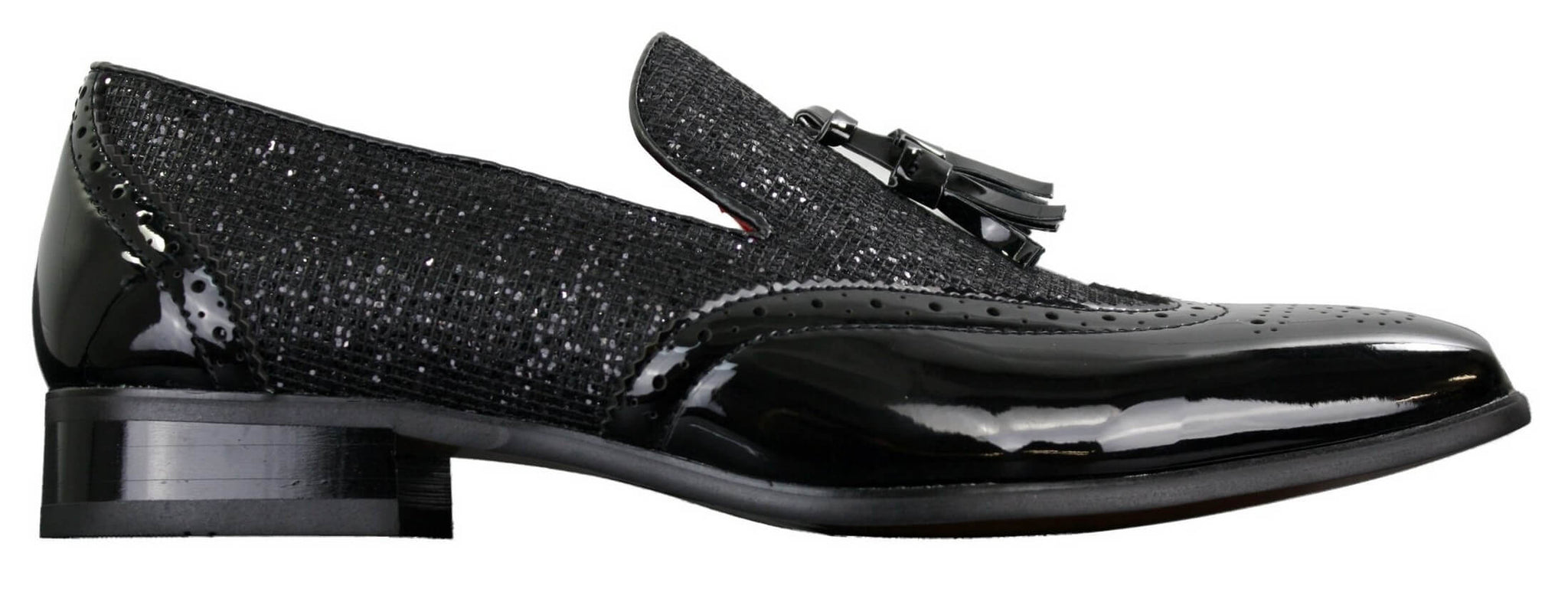 Moški elegantni čevlji za zabave, sijoči, rdeči, srebrni, črni, brez rokavov, iz lakiranega usnja