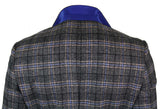 Cavani Archie - moški vintage tweed blazer suknjič iz blaga, črne barve