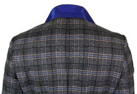 Cavani Archie - moški vintage tweed blazer suknjič iz blaga, črne barve
