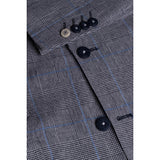 Arriga - Moški sivo moder karo blazer